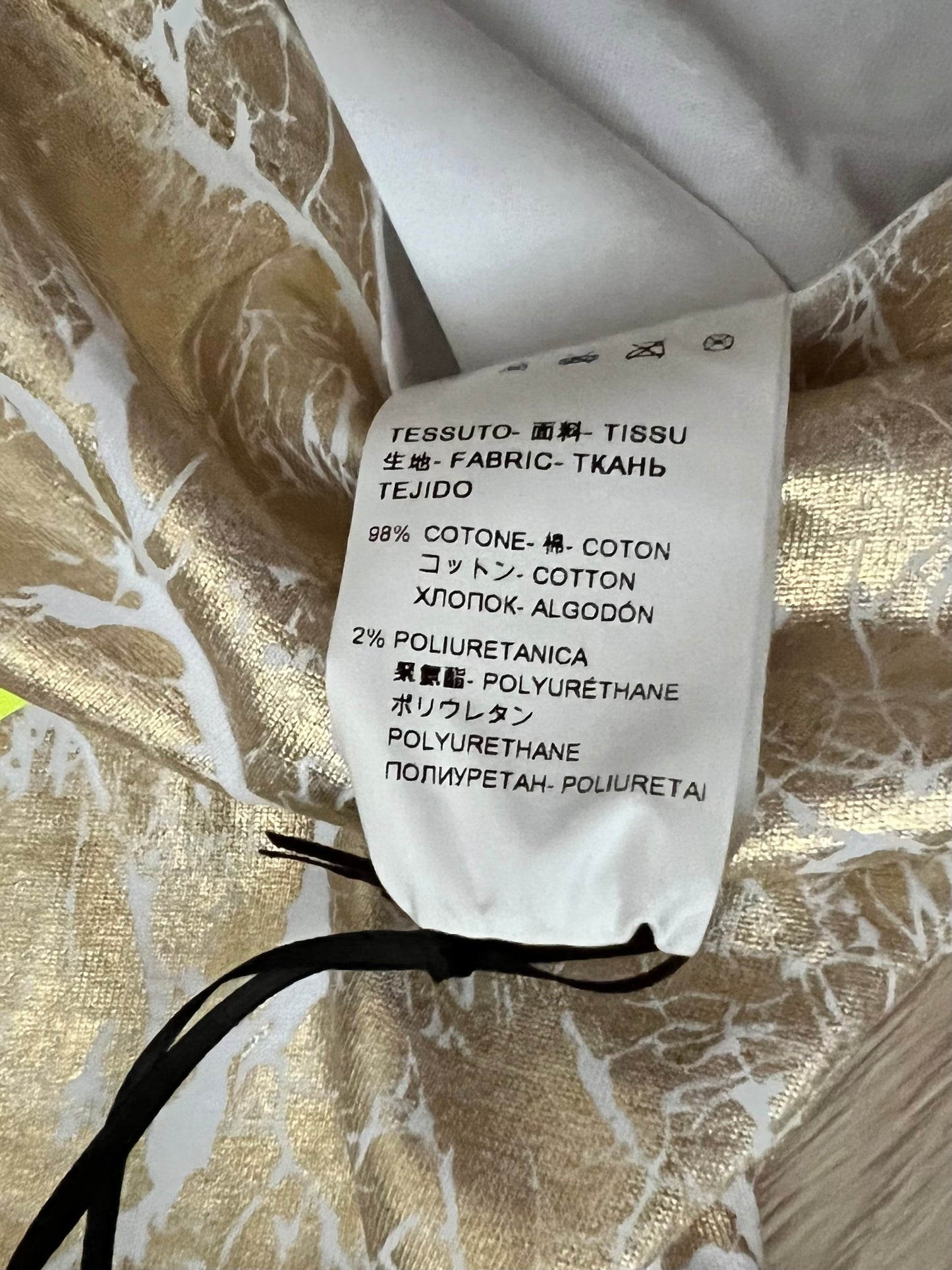 MSGM Crinkled Metallic T-Shirt