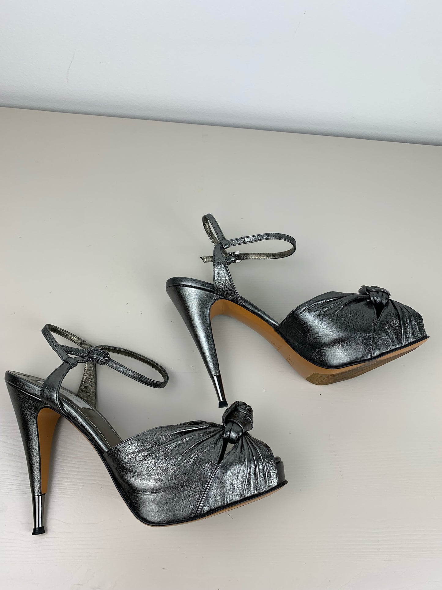 Nando Muzi Metallic Platform Sandals