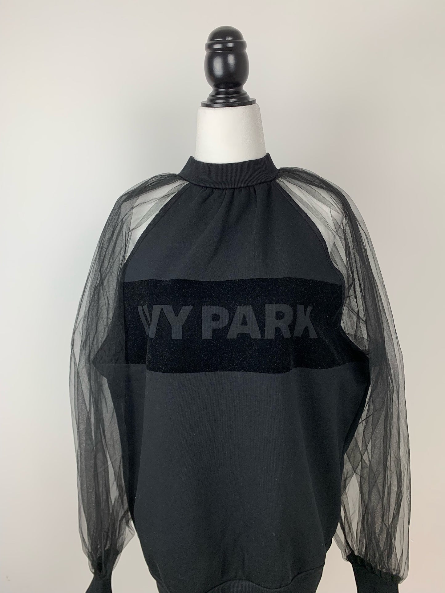 Ivy Park fleece lined and mesh sleeved sweater
