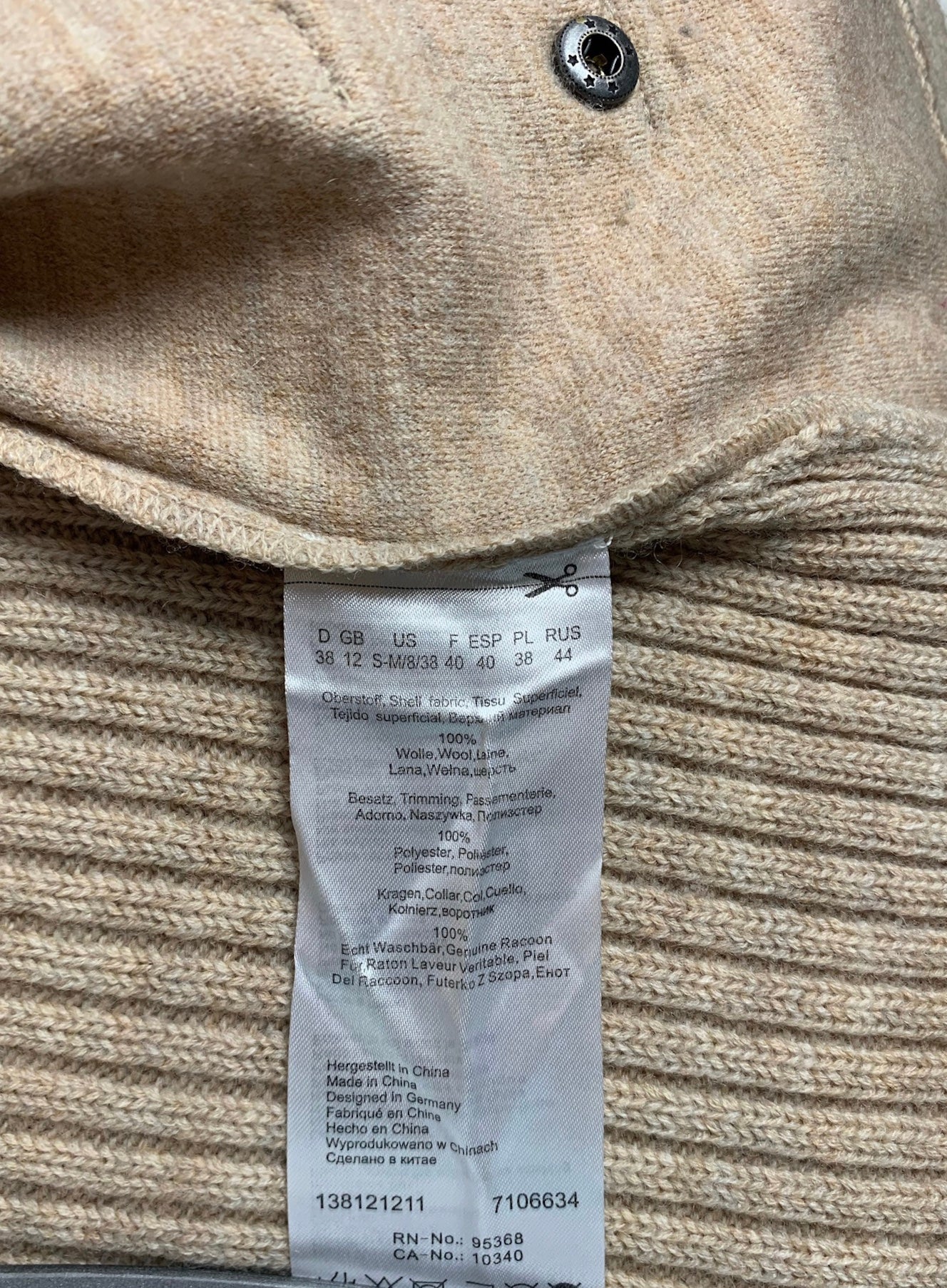 Olsen Wool and Racoon Fur Vest