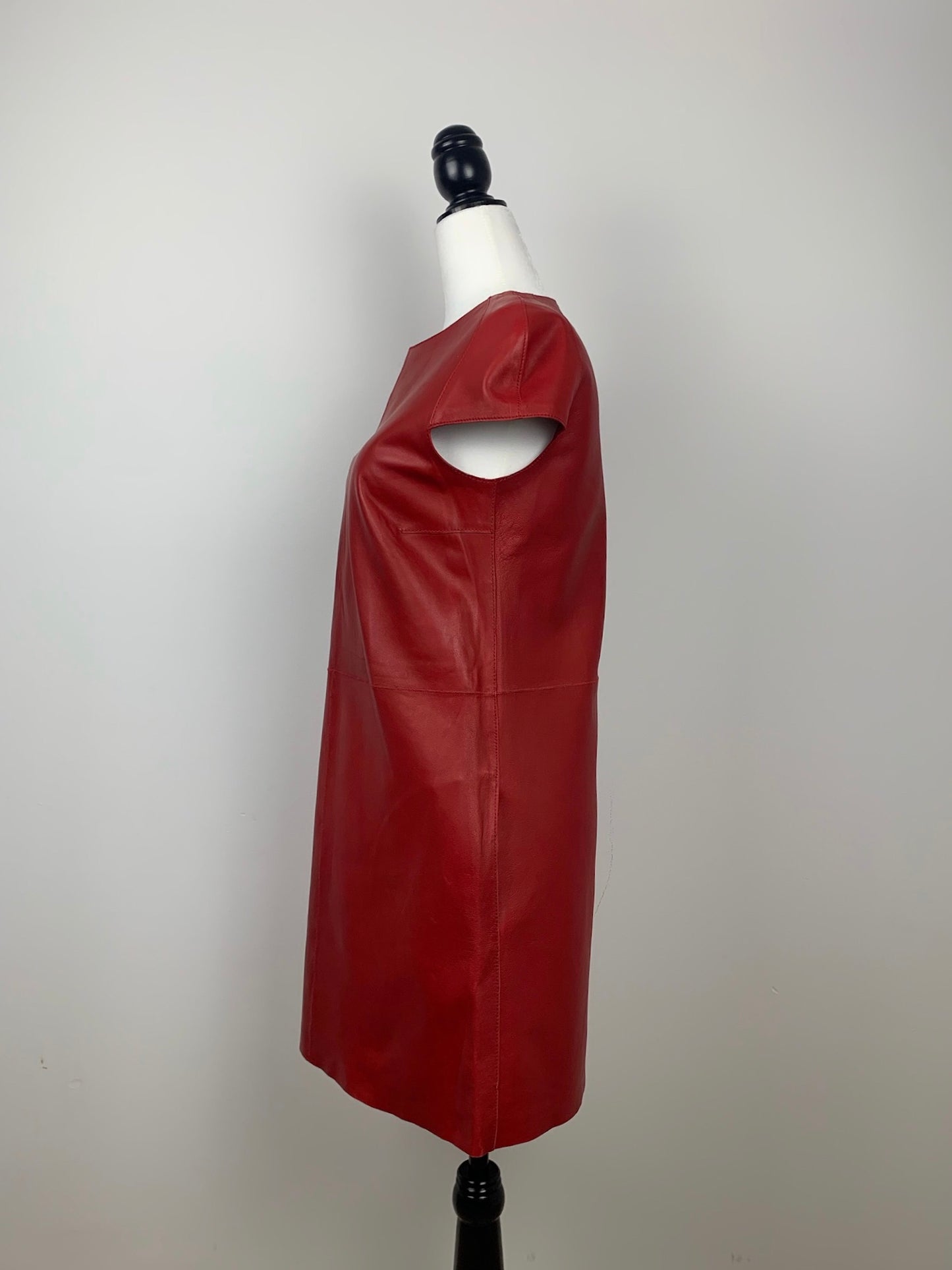 Joseph Red Lamb Skin Dress
