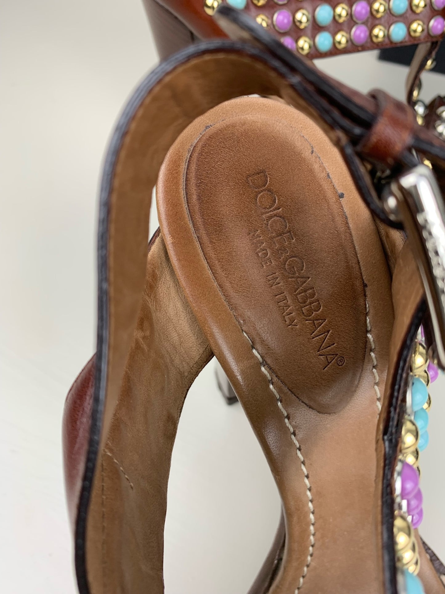 Dolce & Gabbana Color Studded Sandals