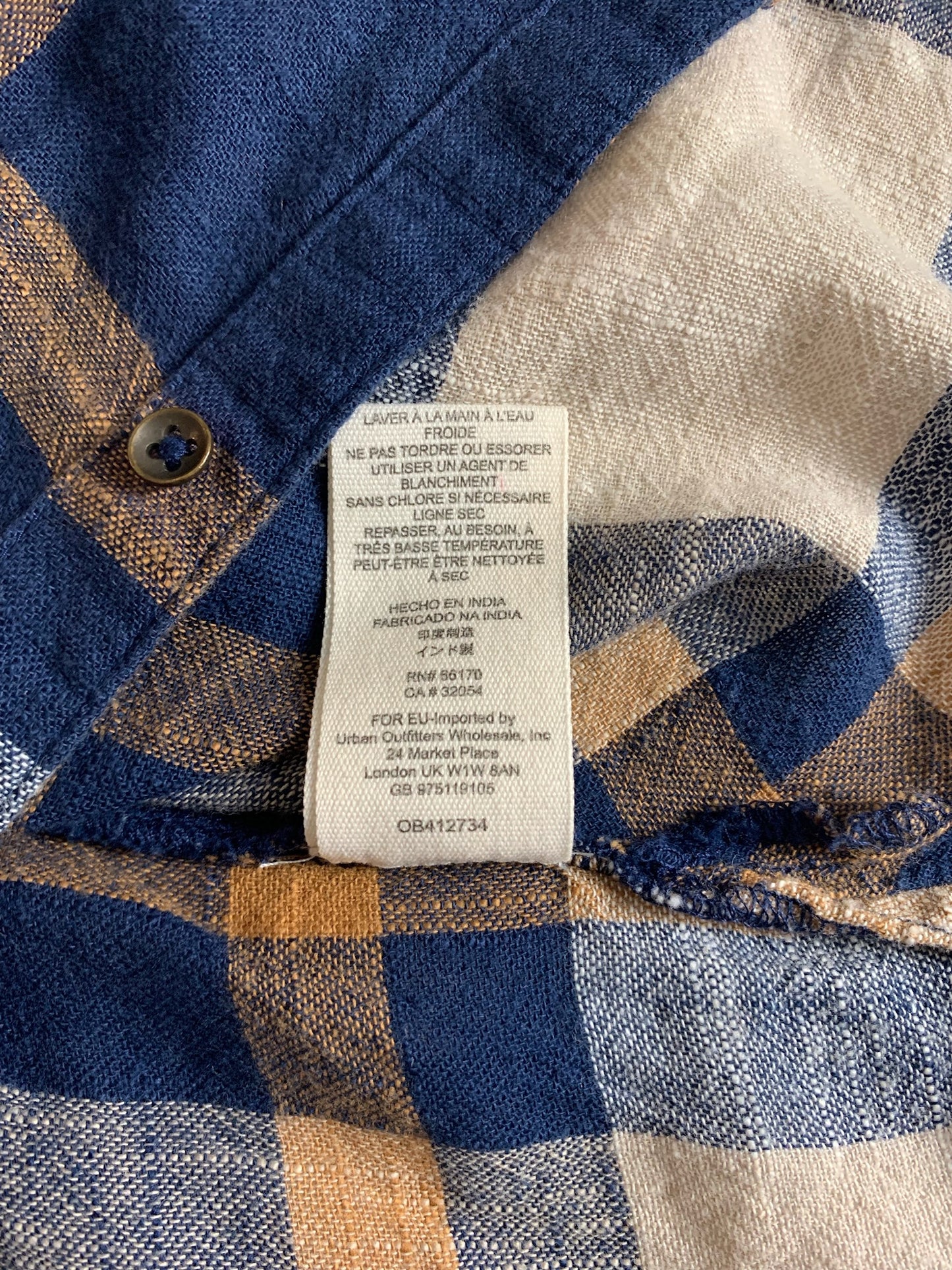 Free People Plaid Ruffle Back Shirt