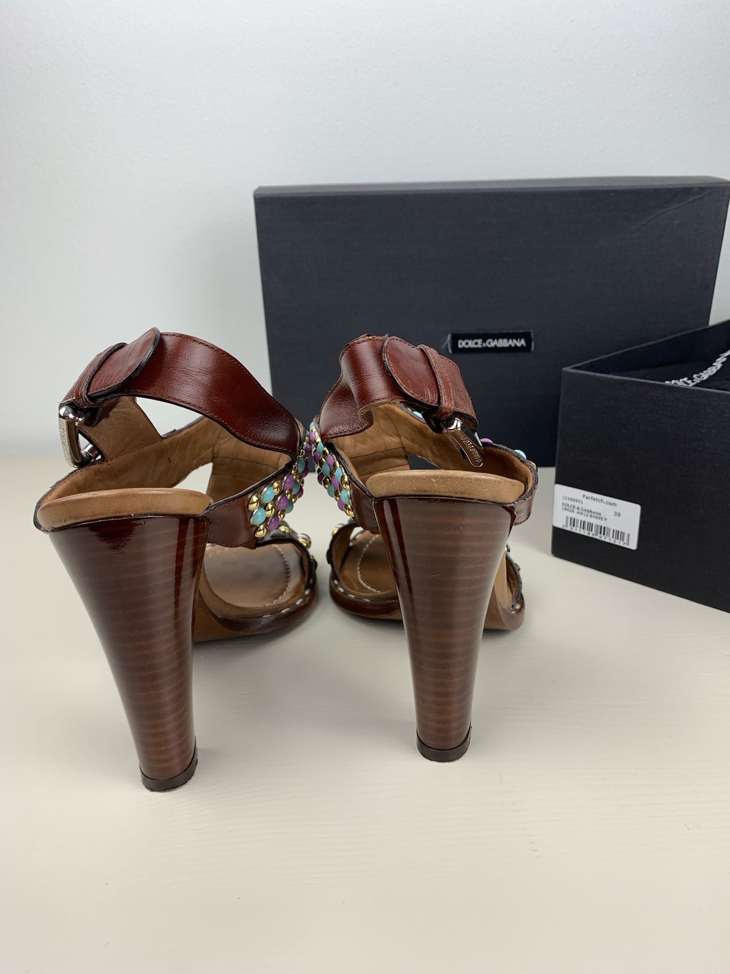 Dolce & Gabbana Color Studded Sandals