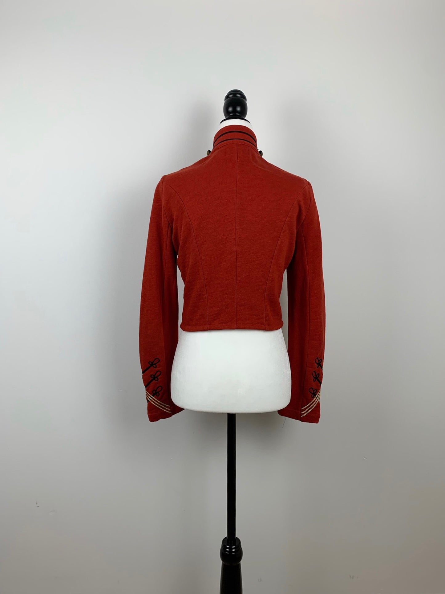 Denim & Supply Ralph Lauren Red Military Style Cropped Jacket