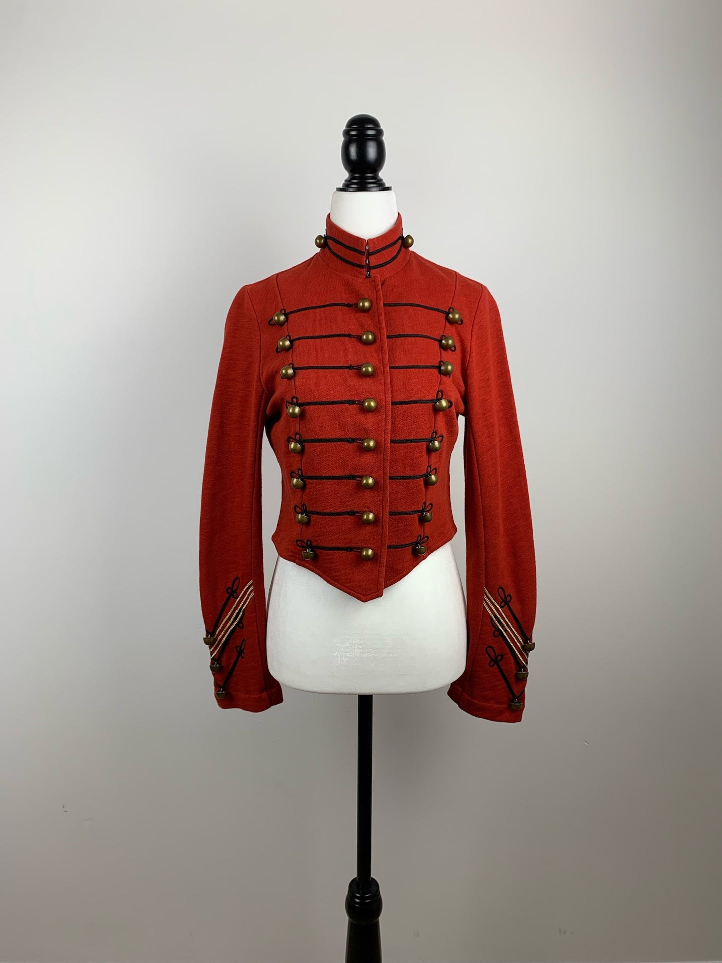 Second hand Denim & Supply Ralph Lauren Red Military Style Cropped Jacket