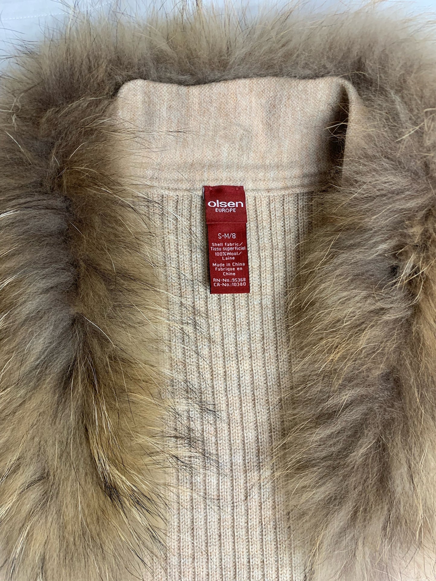 Olsen Wool and Racoon Fur Vest