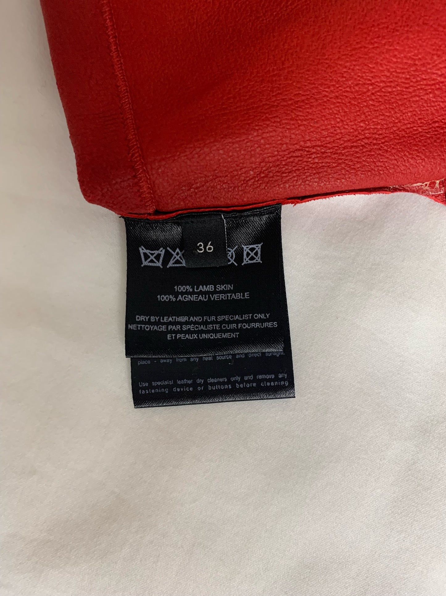 Joseph Red Lamb Skin Dress
