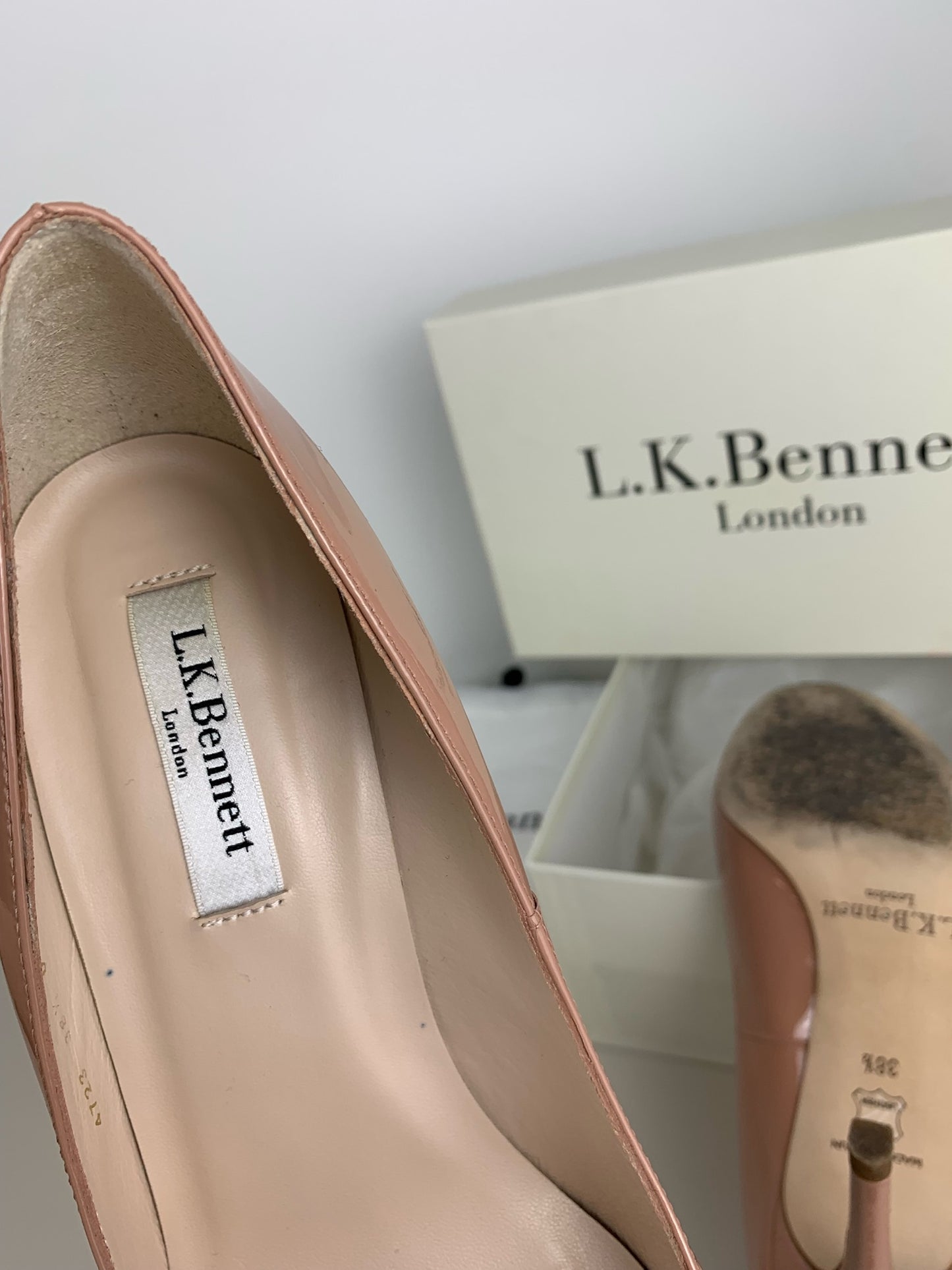 L.K. Bennet Glossy Nude Pumps
