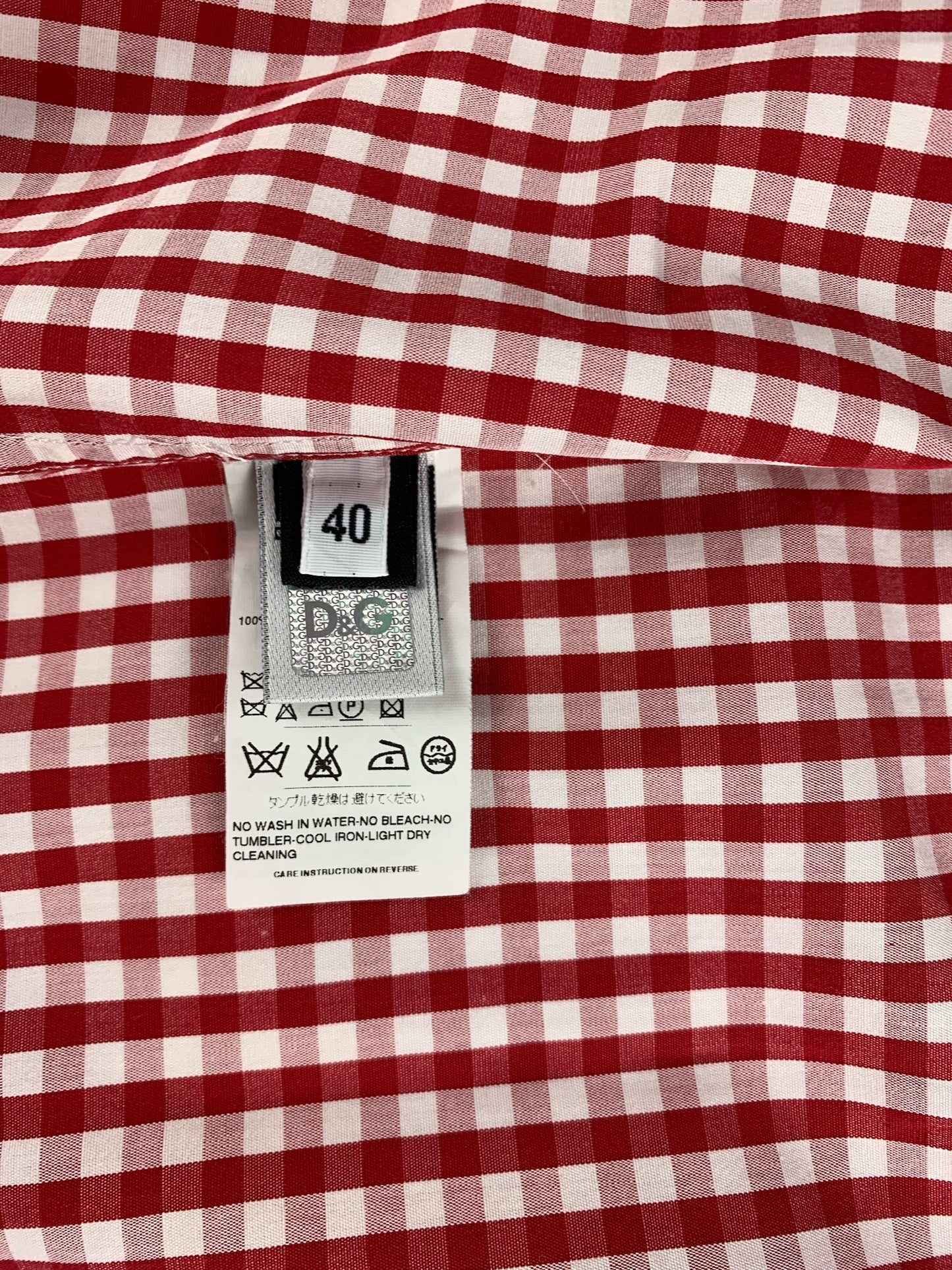 D&G Plaid Long Sleeve Shirt