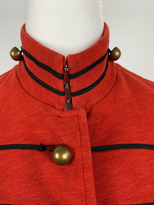 Denim & Supply Ralph Lauren Red Military Style Cropped Jacket