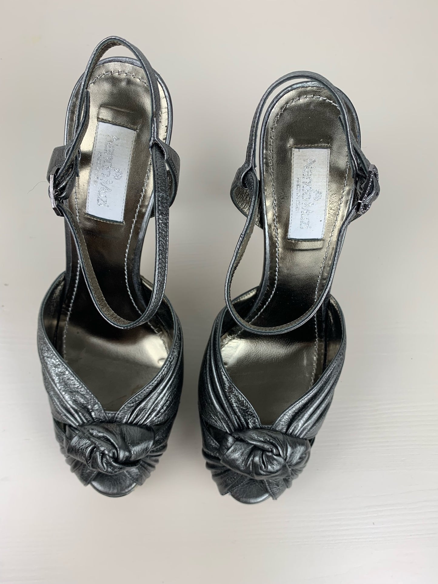 Nando Muzi Metallic Platform Sandals