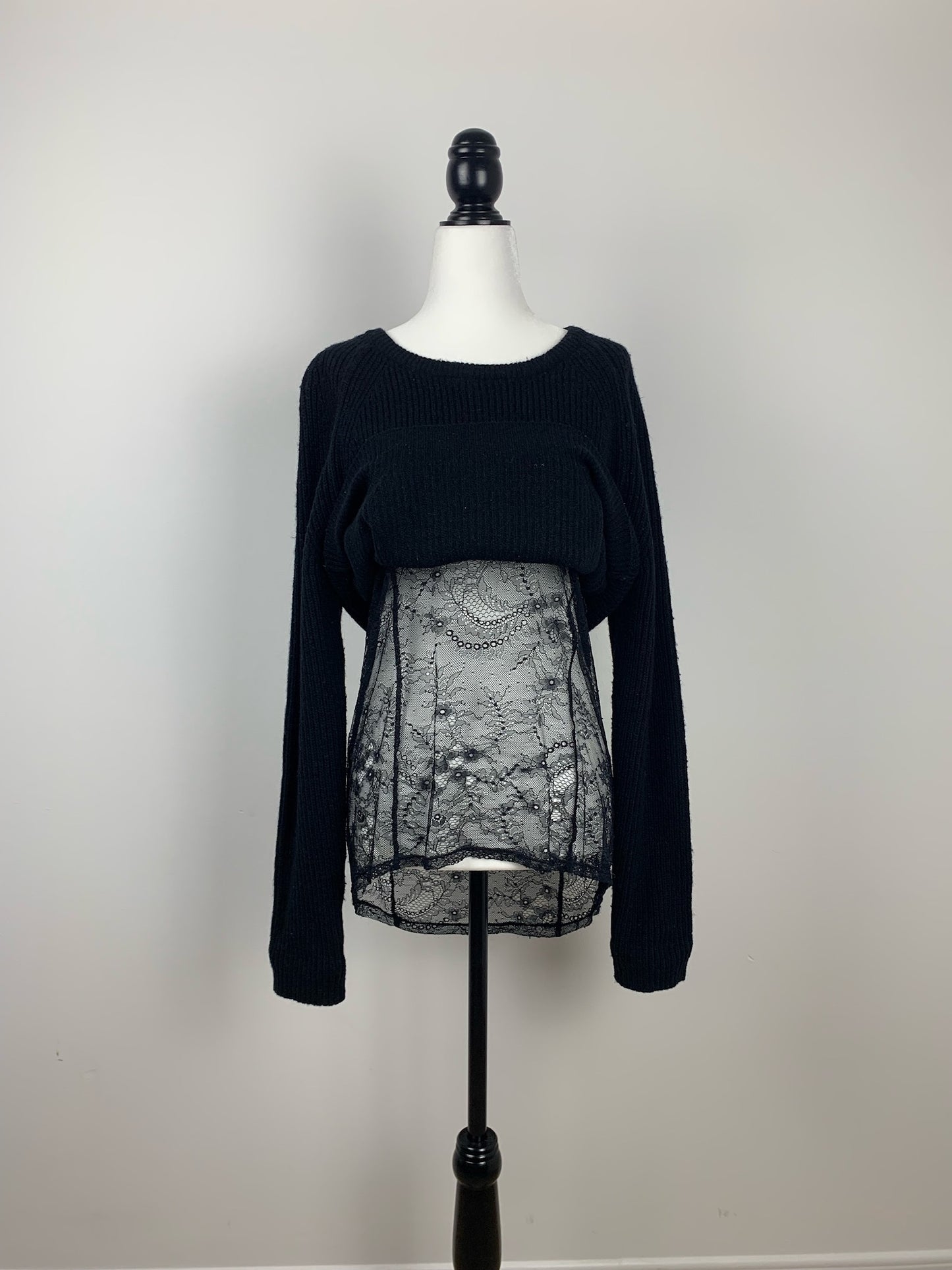 Maje Wool with Lace insert Sweater