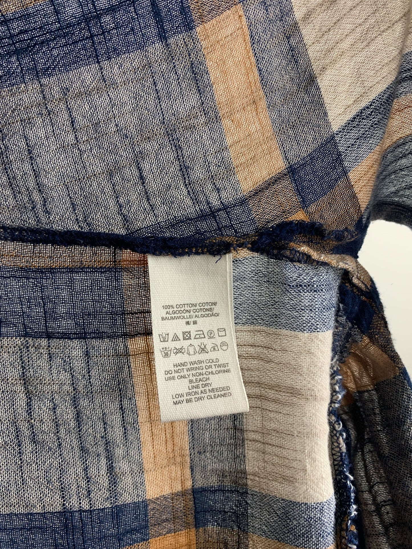 Free People Plaid Ruffle Back Shirt