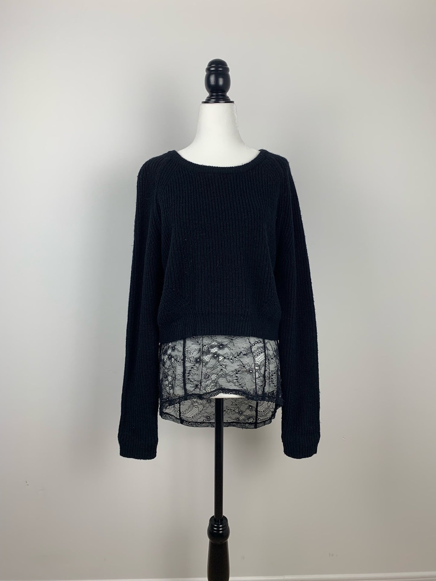 Maje Wool with Lace insert Sweater