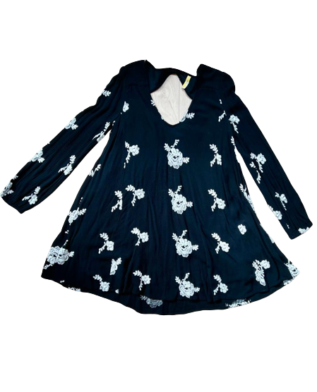 Free People Emma Austin Black Shift Mini Dress