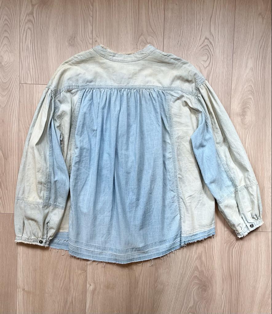 Free People Set Sail Denim Top