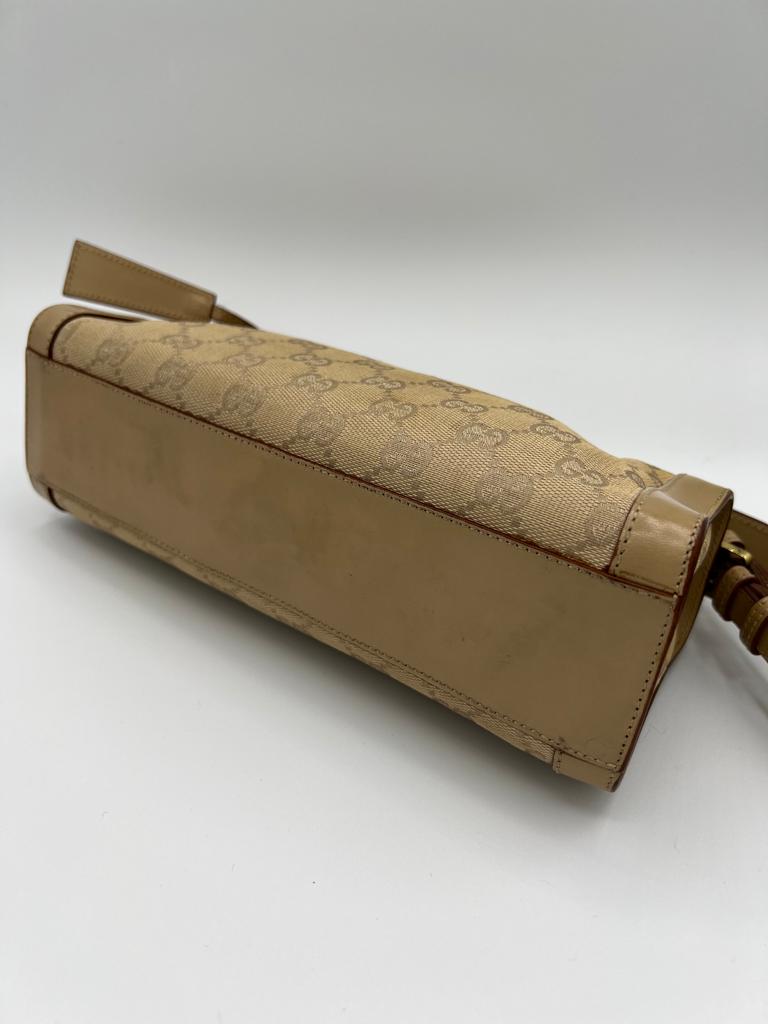Gucci Beige GG Canvas Shoulder Bag