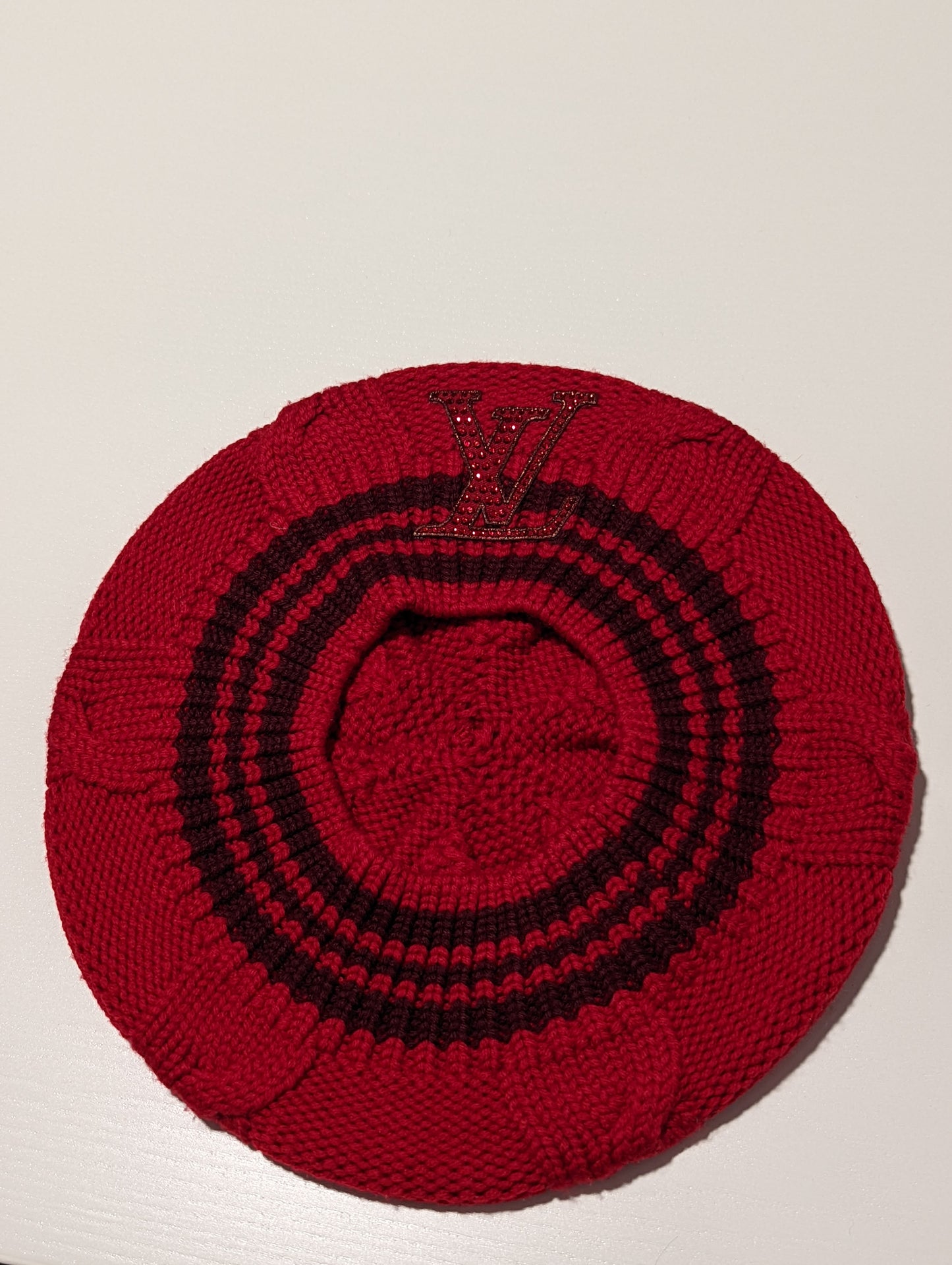 Pre owned Louis Vuitton Columbia Cable Knit Wool Beret