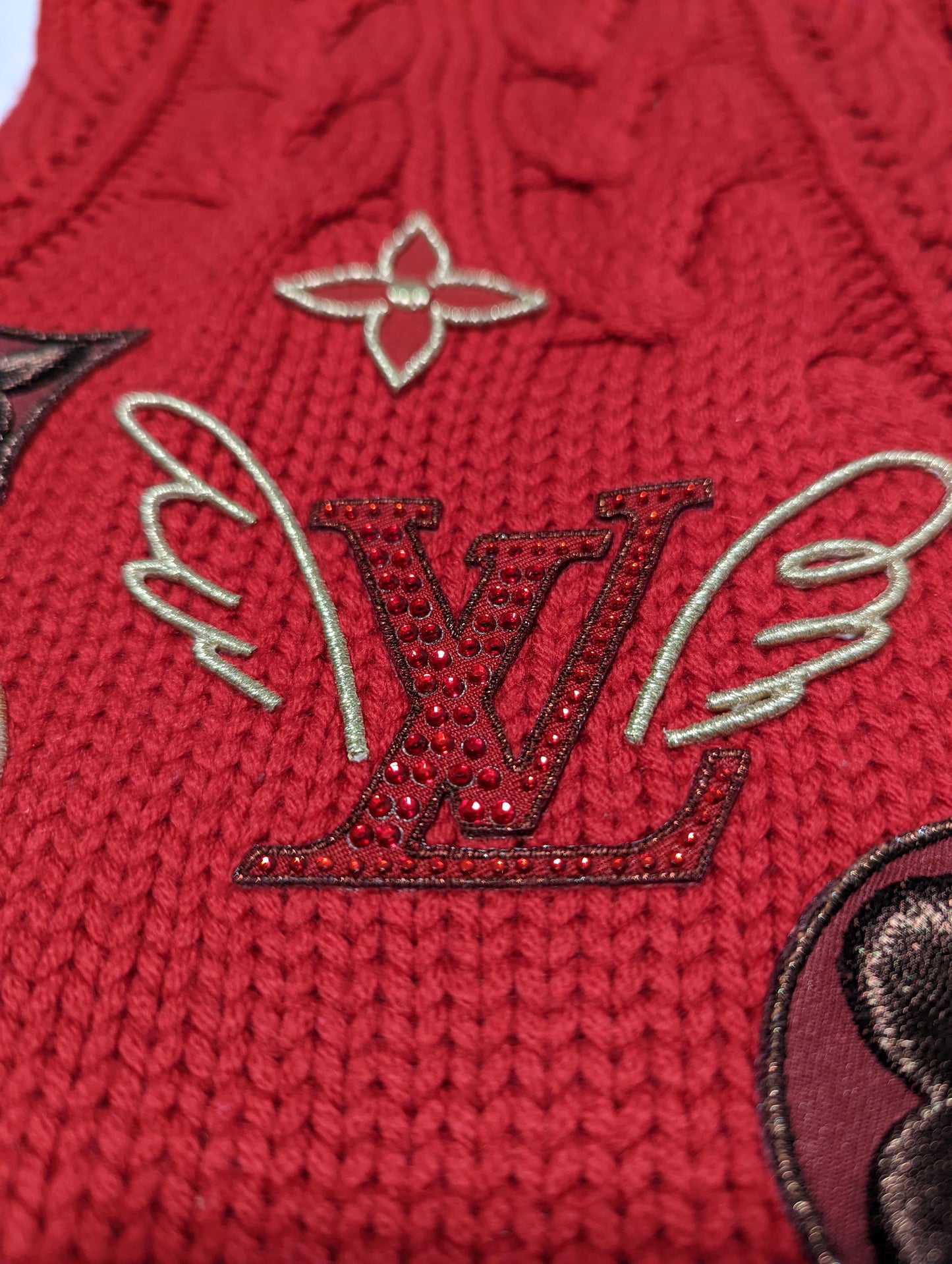 Louis Vuitton Columbia Cable Knit Wool Scarf