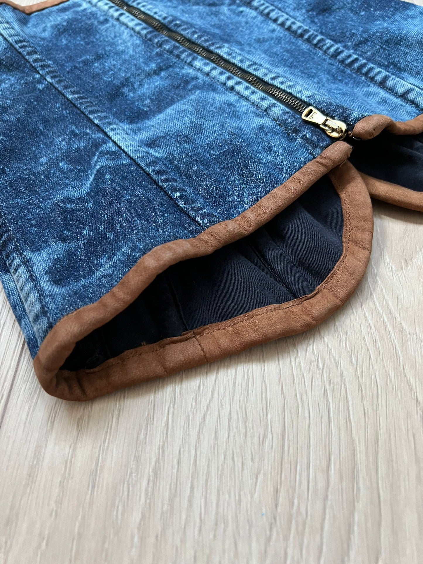 D&G Denim Strapless Lace-up Corset