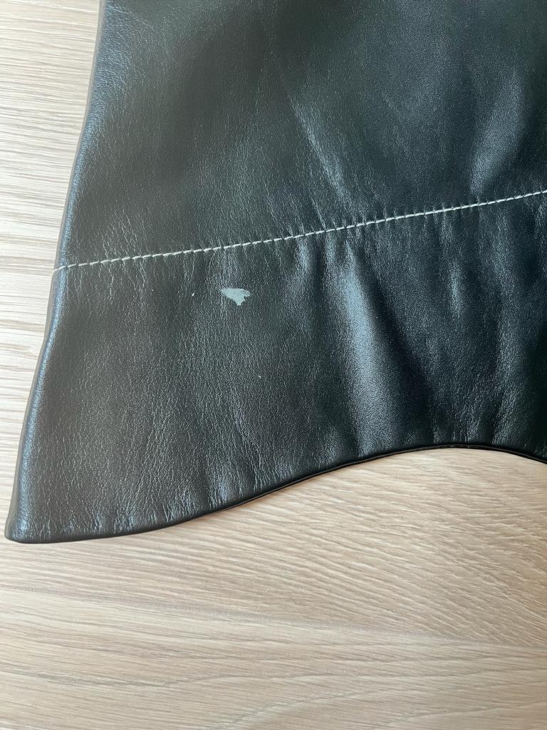 Ganni Asymmetric Leather Skirt