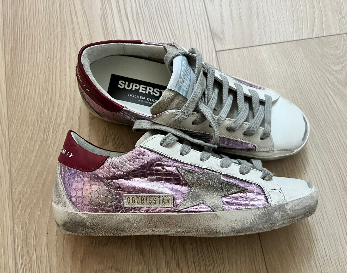 Pre owned Golden Goose Super-Star Metallic Sneakers