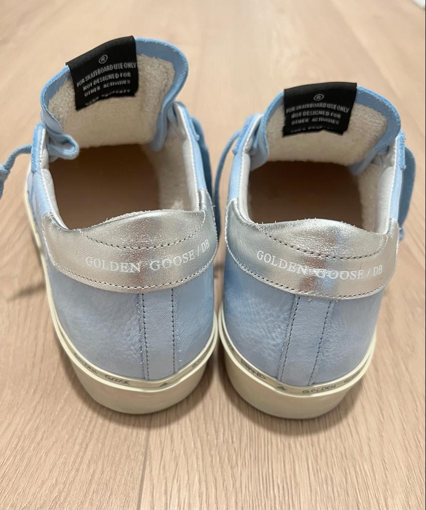 Golden Goose Hi Star Baby Blue Sneakers (Size 8)
