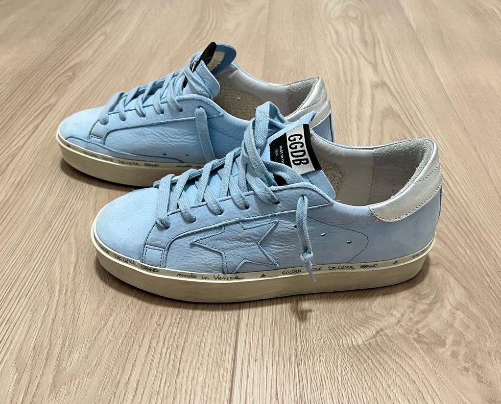Golden Goose Hi Star Baby Blue Sneakers (Size 8)