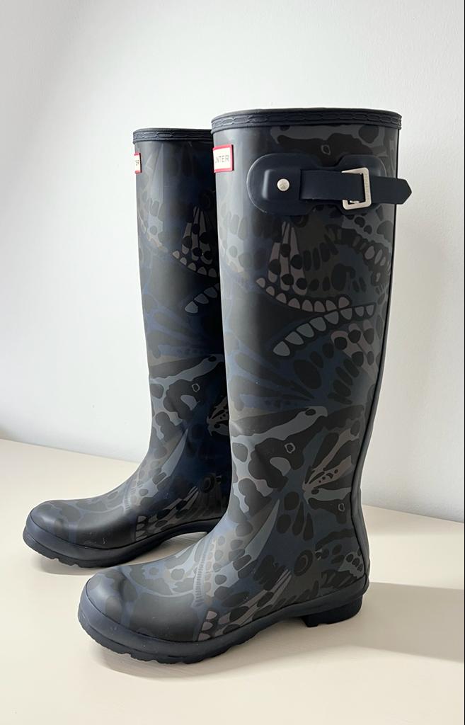 Hunter Original Tall Butterfly Camo-Print Rain Boots