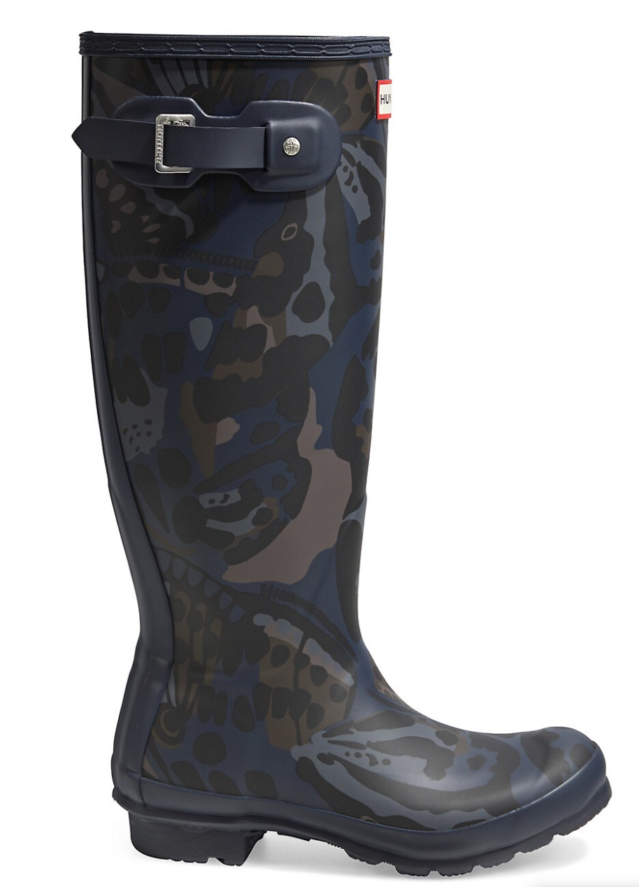Hunter Original Tall Butterfly Camo-Print Rain Boots