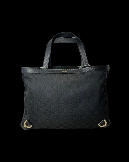 Gucci Abbey Canvas Tote Handbag