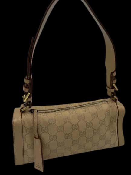 Gucci Beige GG Canvas Shoulder Bag
