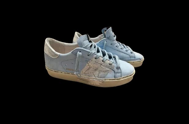 Golden Goose Hi Star Baby Blue Sneakers (Size 8)
