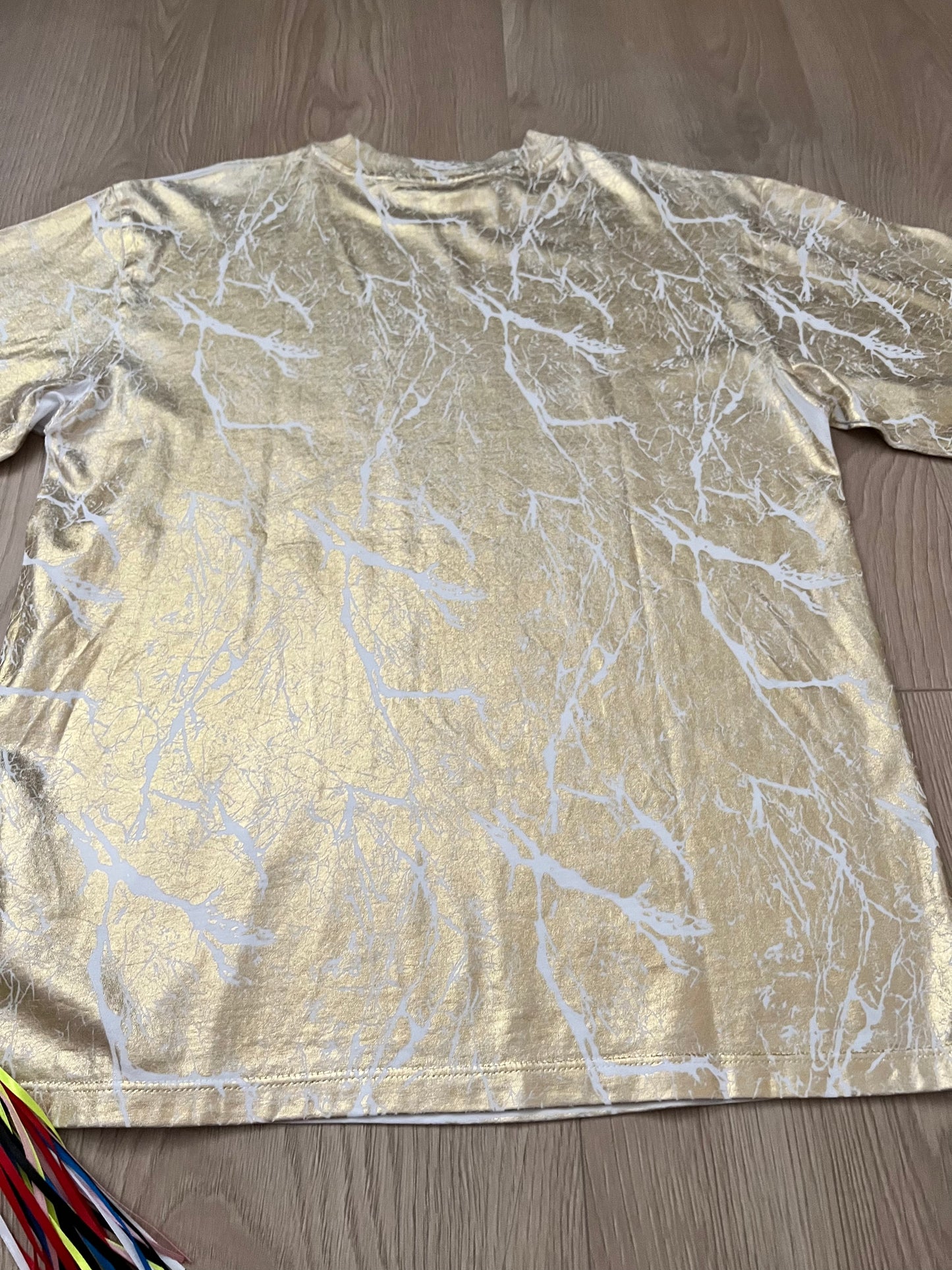MSGM Crinkled Metallic T-Shirt
