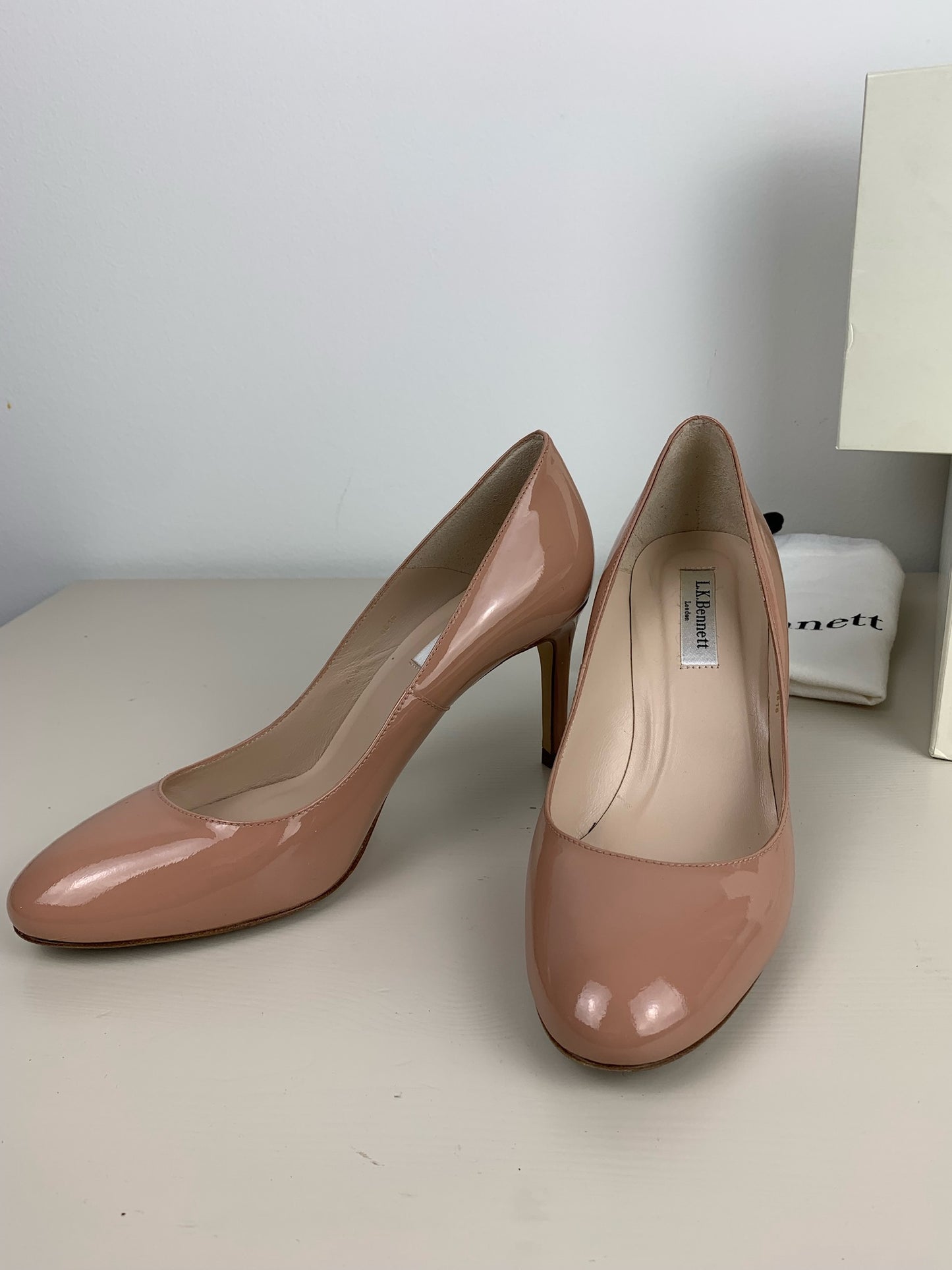 Second hand L.K. Bennet Glossy Nude Pumps