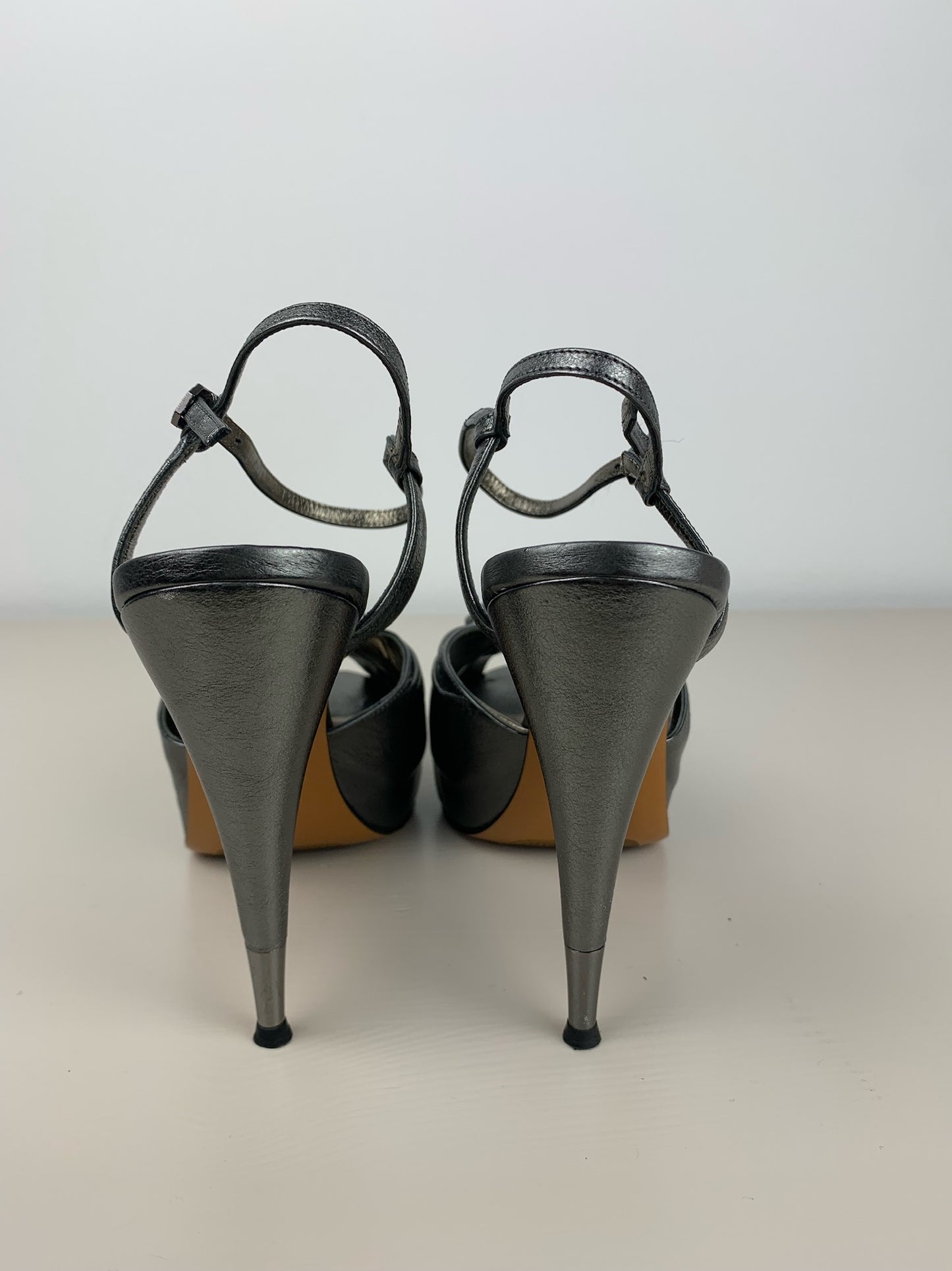 Nando Muzi Metallic Platform Sandals