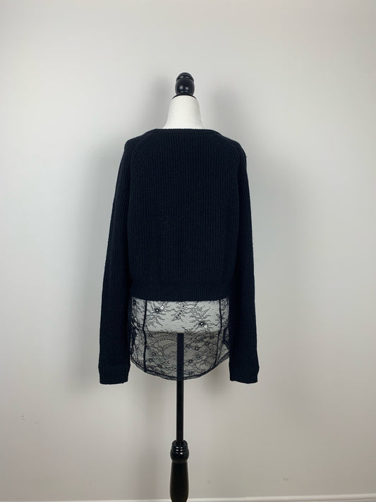 Maje Wool with Lace insert Sweater
