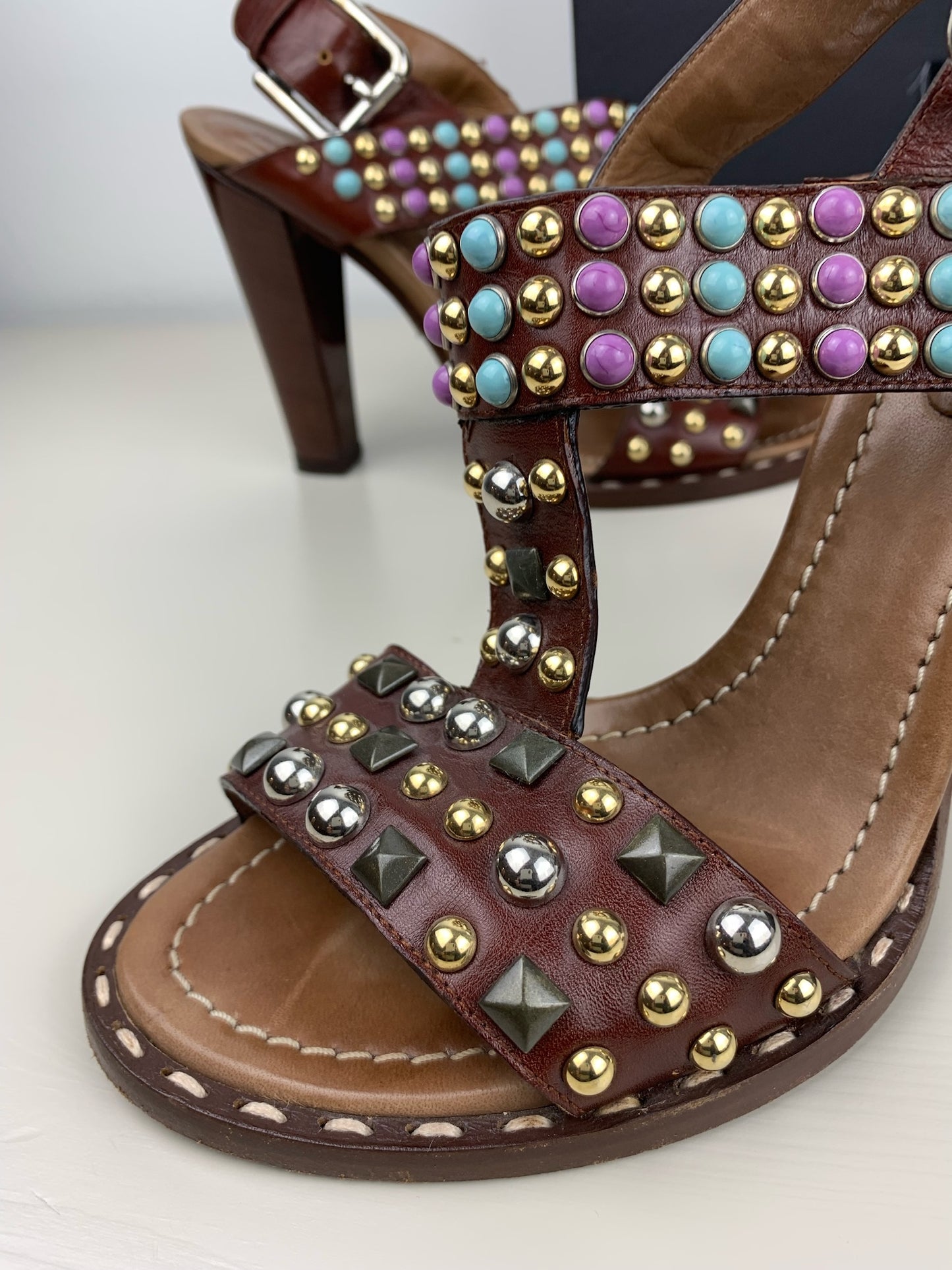 Dolce & Gabbana Color Studded Sandals