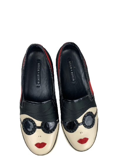 Second Hand Alice + Olivia Stacey Face Slip-On Sneaker