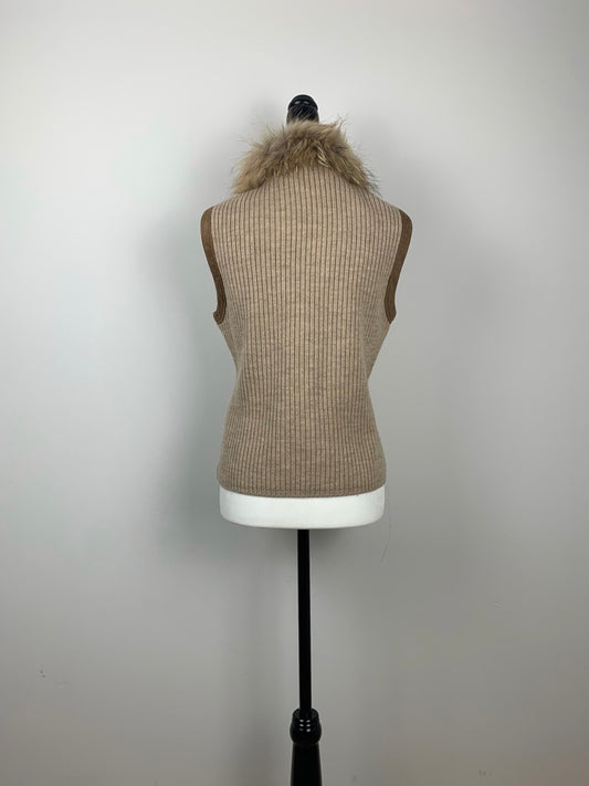 Olsen Wool and Racoon Fur Vest