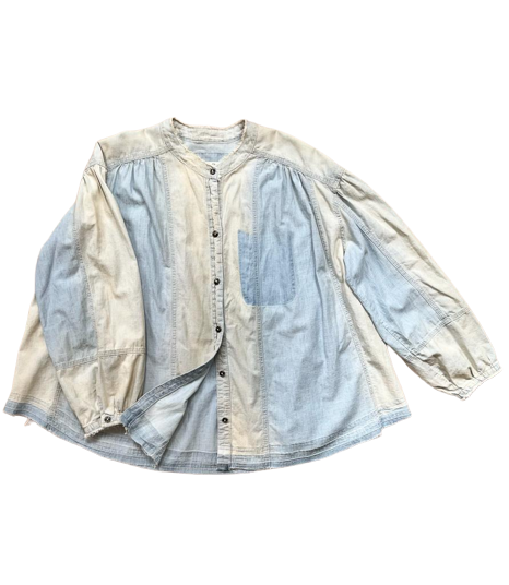 Free People Set Sail Denim Top