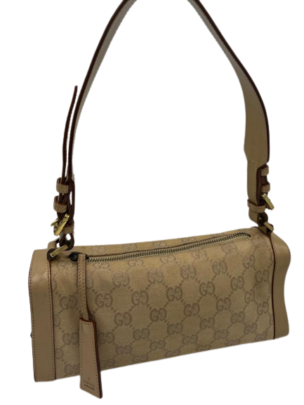 Gucci Beige GG Canvas Shoulder Bag