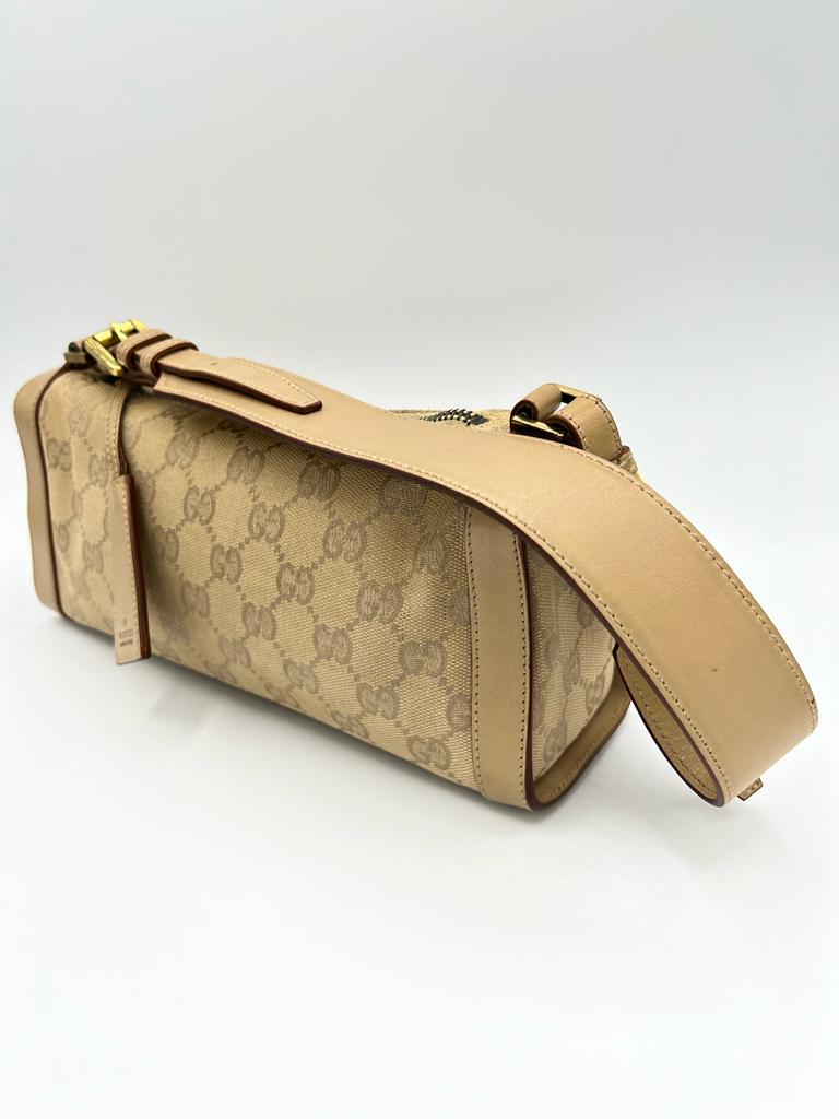 Second hand Gucci Beige GG Canvas Shoulder Bag