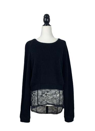 Maje Wool with Lace insert Sweater