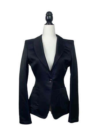 Nina Ricci Iridescent Navy Blue Structured Blazer