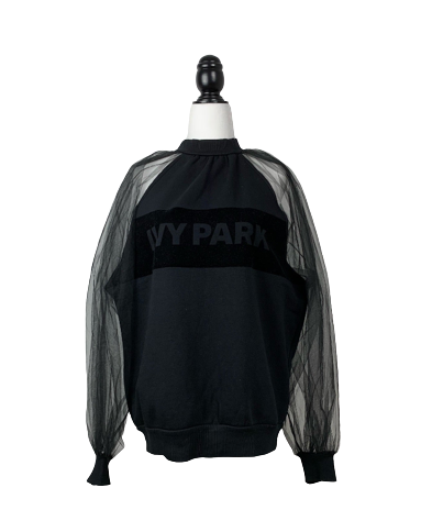 Ivy Park fleece lined and mesh sleeved sweater