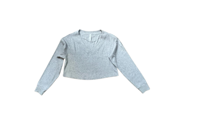 Alo Yoga "muse" V-Neck Sweatshirt (Grey)