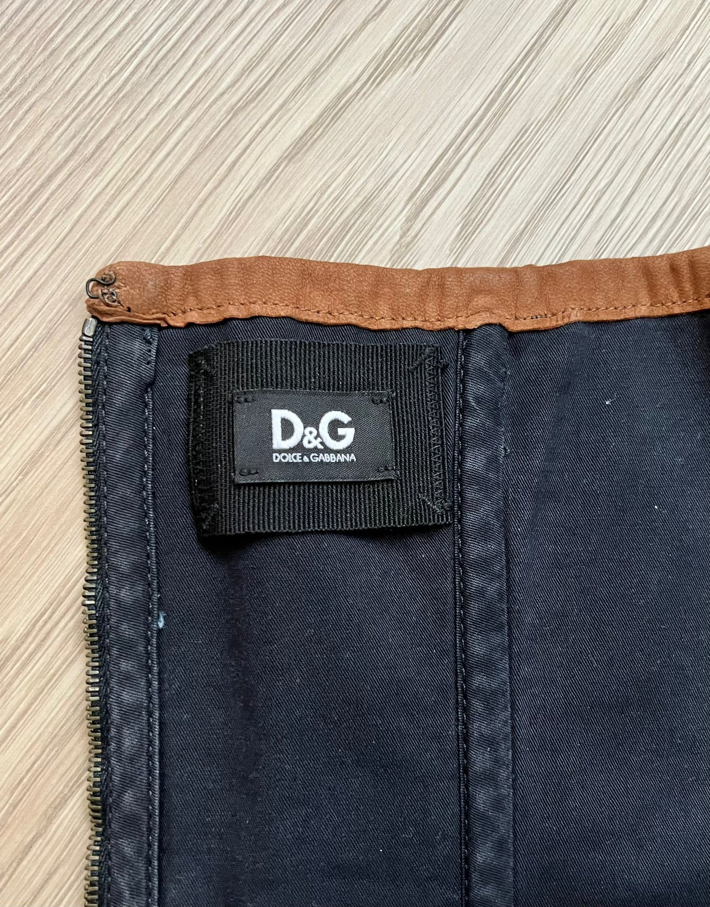 D&G Denim Strapless Lace-up Corset