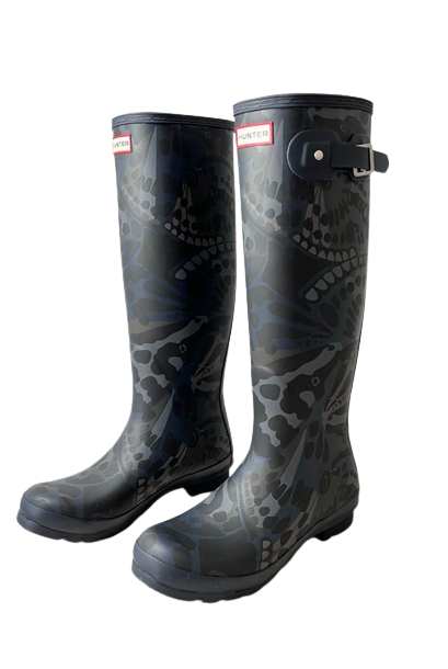 Hunter Original Tall Butterfly Camo-Print Rain Boots